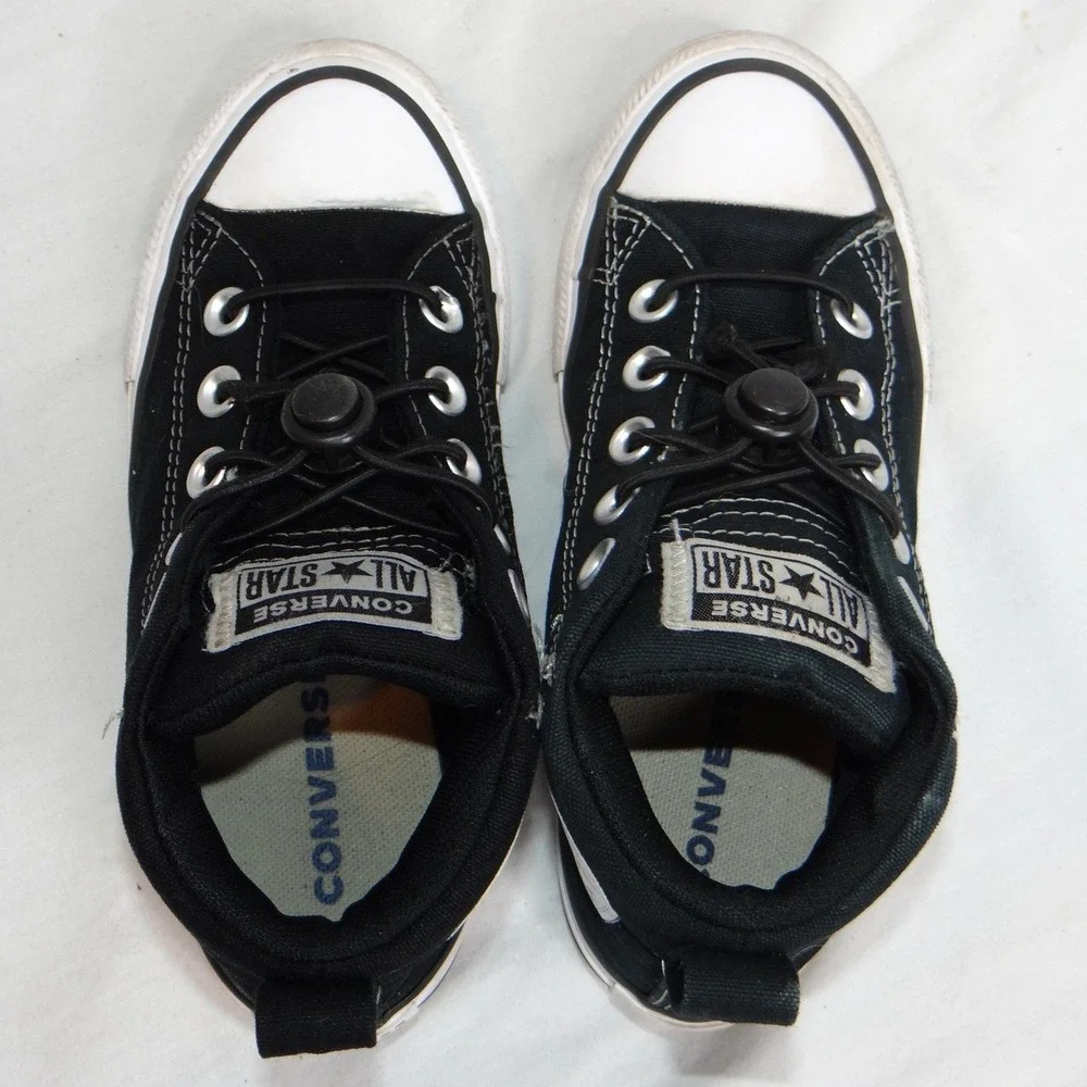 Converse Chuck‎ Taylor All Star Mid Top Black Canvas Youth Shoes Size 13